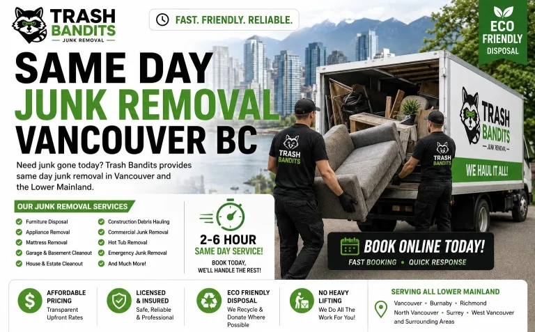 same day junk removal Vancouver BC from trashbandits.org
