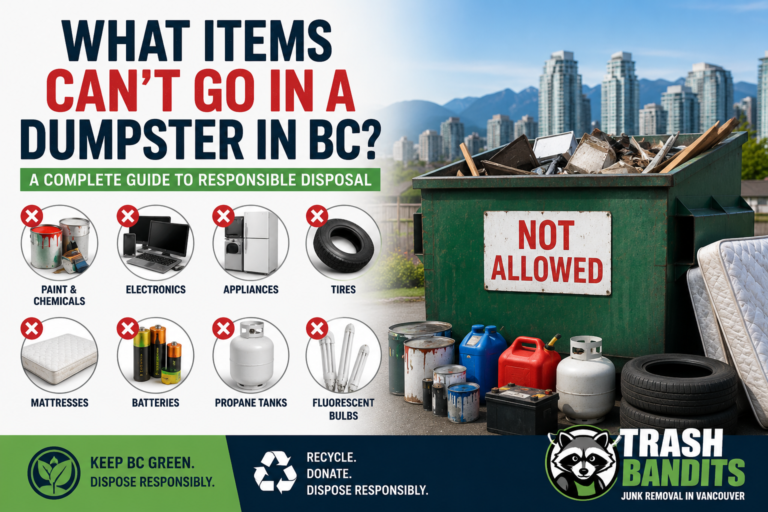 What Items Can't Go in a Dumpster in BC? | Trash Bandits