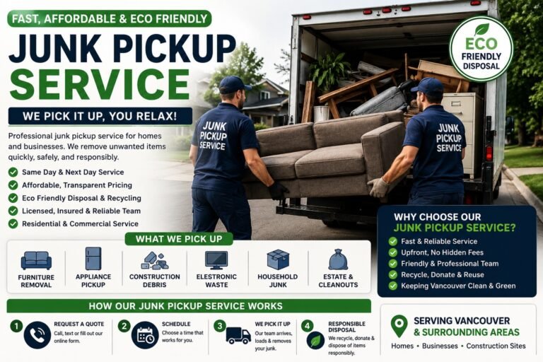 Junk Pickup Service: Fast, Affordable & Eco Friendly Junk Removal in Vancouver