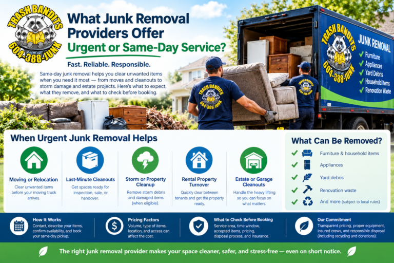 What Junk Removal Providers Offer Urgent or Same-Day Service?