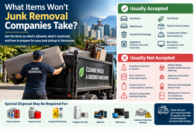 What Items Won't Junk Removal Companies Take?
